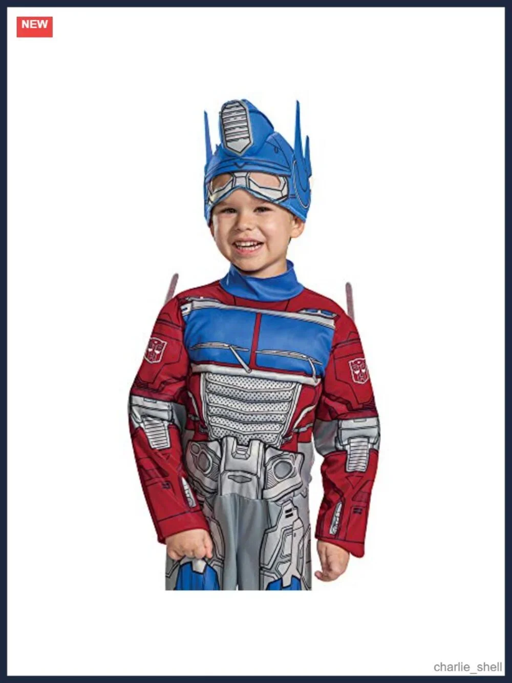 Toddler Boys Muscle Optimus Prime Costume Padded Jumpsuit